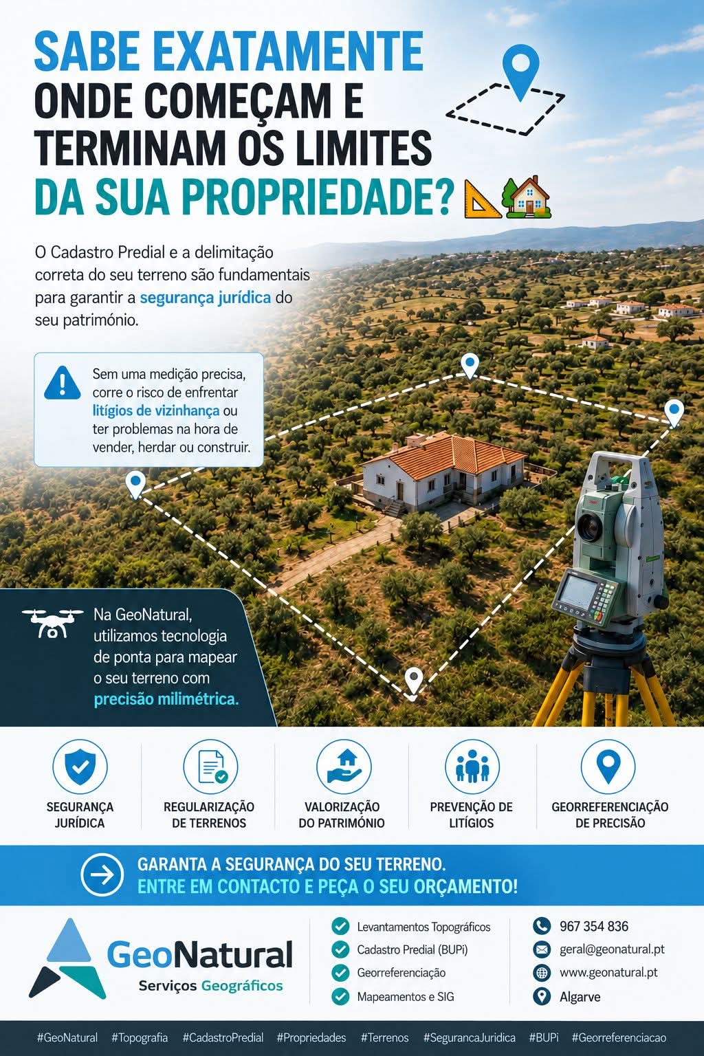 Limites da propriedade e cadastro predial — GeoNatural